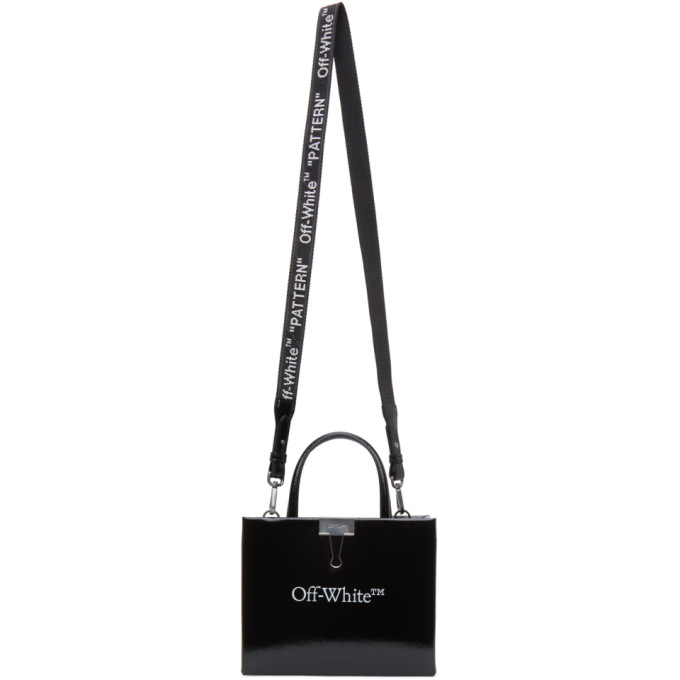 Off-White Black Leather Mini Box Bag