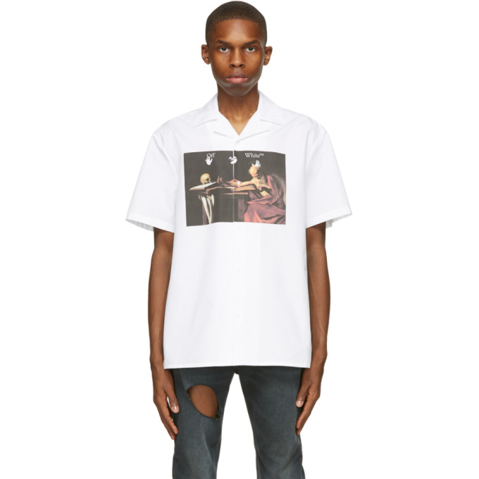 Off-White White Caravaggio Holiday Short Sleeve Shirt