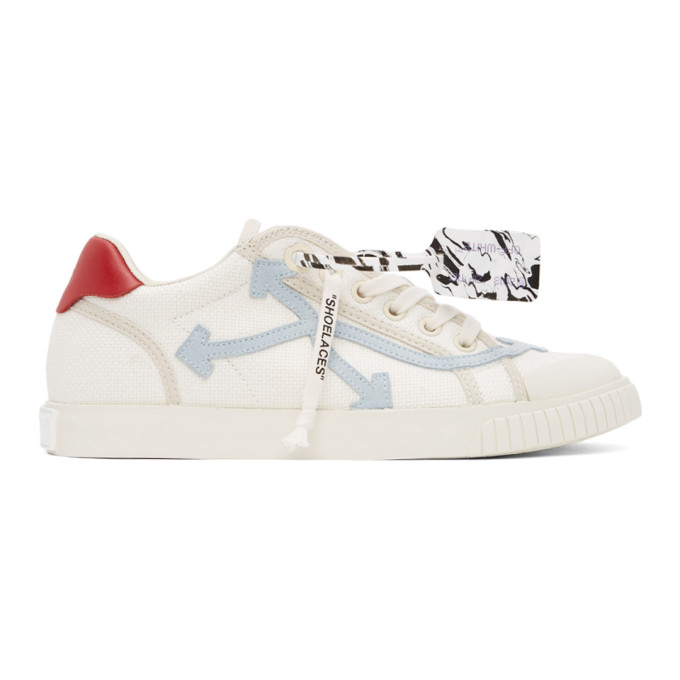 OFF-WHITE OFF-WHITE & BLUE NEW VULCANIZED LOW SNEAKERS