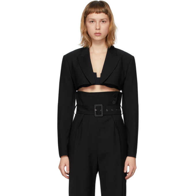 KIMHEKIM Black Wool Cropped Emma Blazer