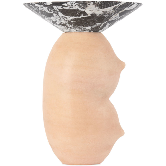 Bloc Studios Pink and Black Valentina Cameranesi Edition Clelia Vase