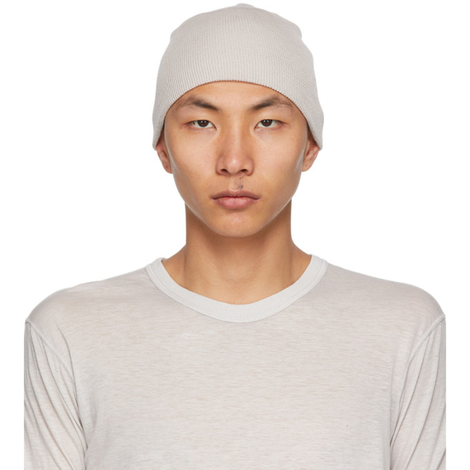 Boris Bidjan Saberi Grey Knit Beanie In Light Grey