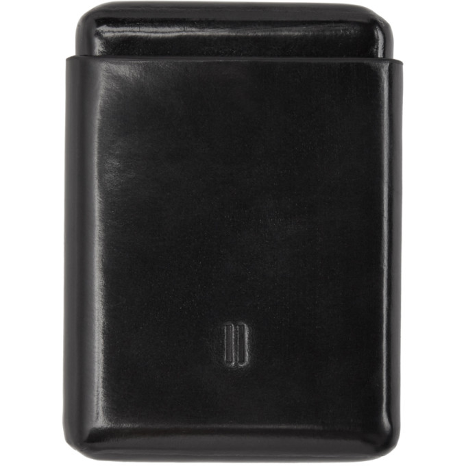 Boris Bidjan Saberi Black Leather Card Holder