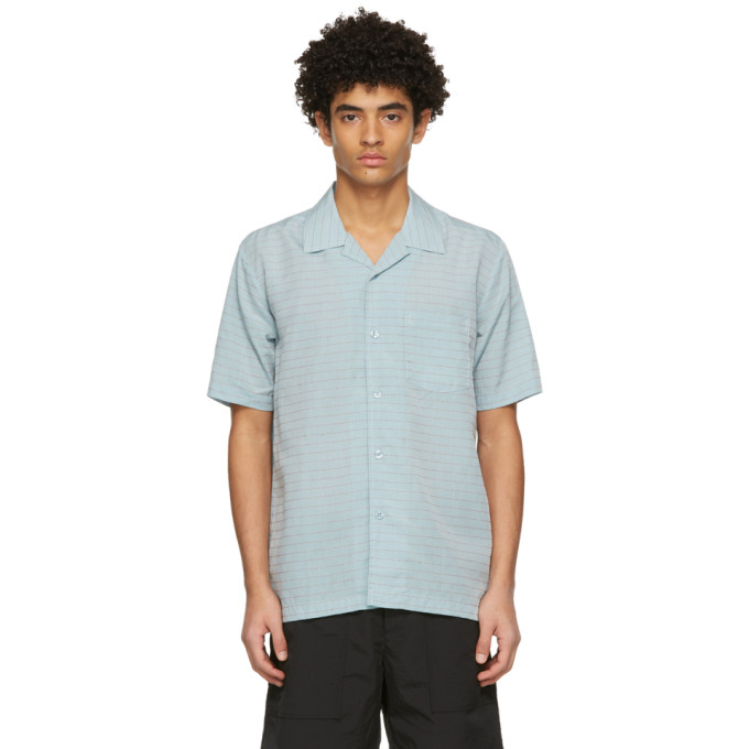 Soulland Blue and Orange Pappy Short Sleeve Shirt