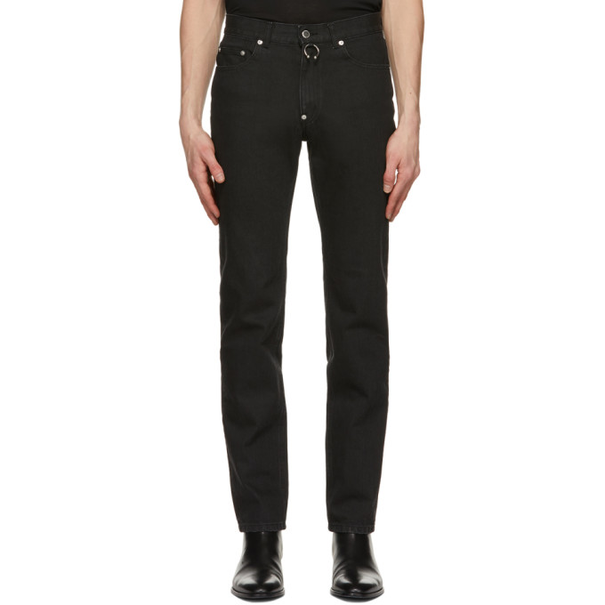 Johnlawrencesullivan Black Five-Pocket Piercing Jeans