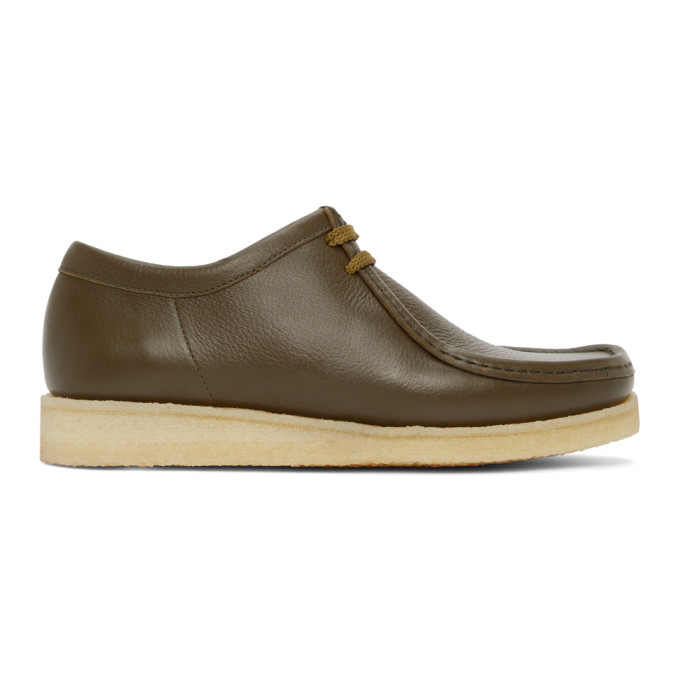 Padmore and Barnes SSENSE Exclusive Khaki Leather Original P204 Derbys