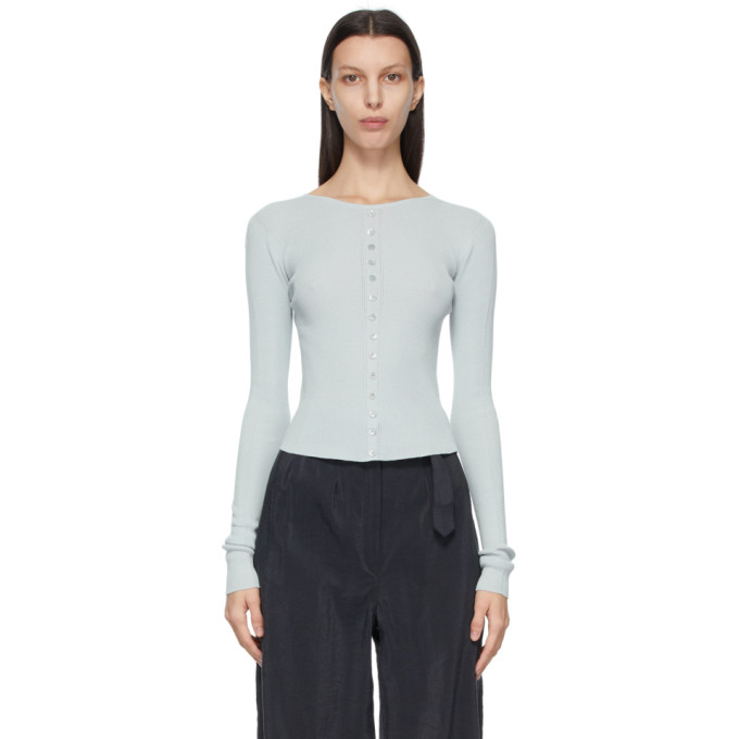 Lemaire Blue Second Skin Cardigan