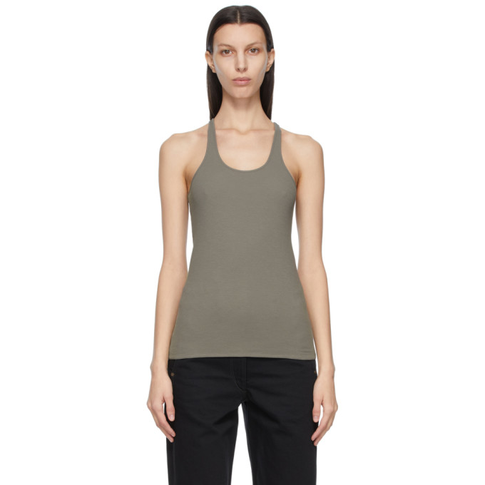 Lemaire Grey Crepe Jersey Tank Top