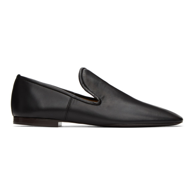 Lemaire Black Soft Loafers