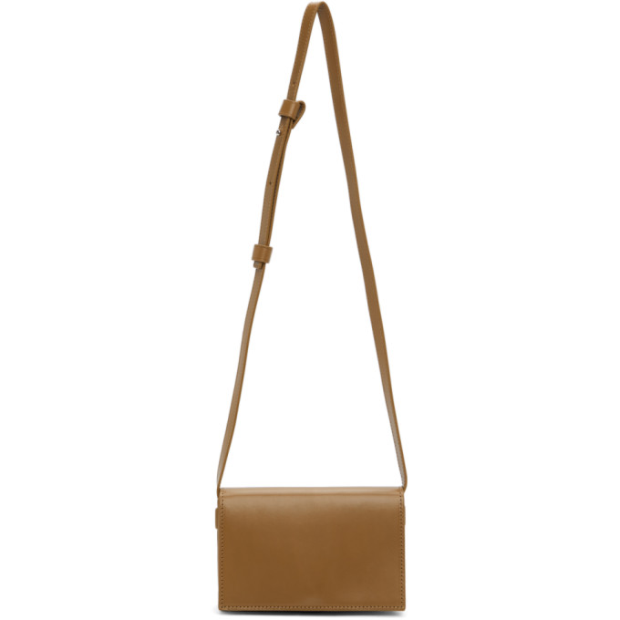 Lemaire Beige Mini Satchel Bag In 453 Safari Brown