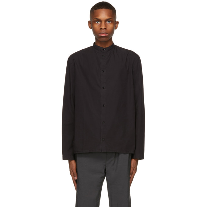 Lemaire Black Blouse Shirt In 999 Black