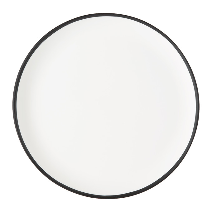 Tina Frey Designs White and Black Dinner Plate