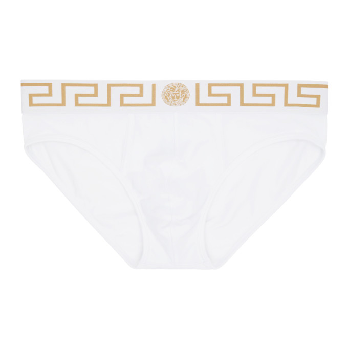 Versace Underwear Two-Pack White and Black Medusa Briefs