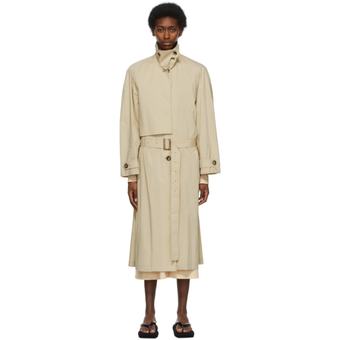 LOW CLASSIC BEIGE LOW WAIST TRENCH COAT