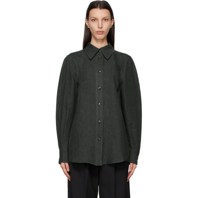 LOW CLASSIC Green Linen Shirt