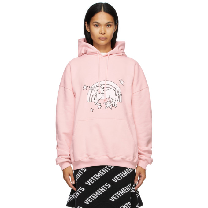 VETEMENTS Pink Magic Unicorn Hoodie