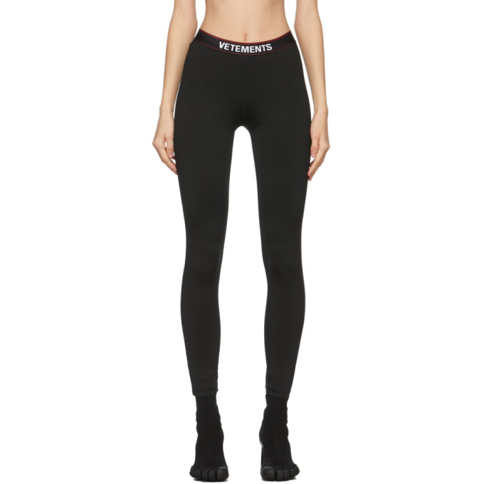 VETEMENTS Black Logo Leggings