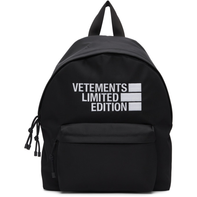 VETEMENTS Black Limited Edition Backpack