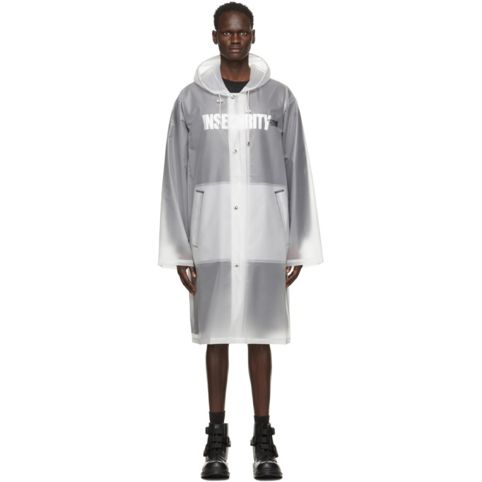 VETEMENTS Transparent Limited Edition Logo Print Raincoat