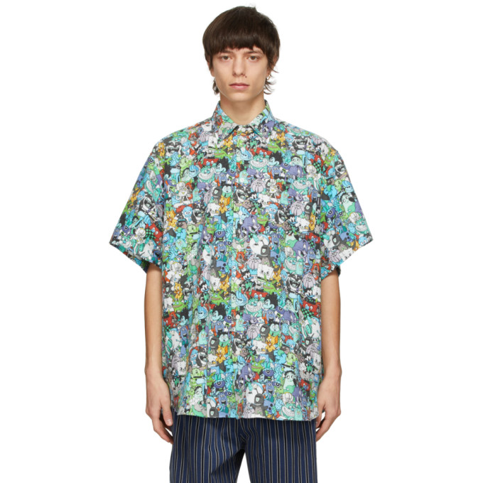 VETEMENTS Multicolor Cartoon Mania Short Sleeve Shirt