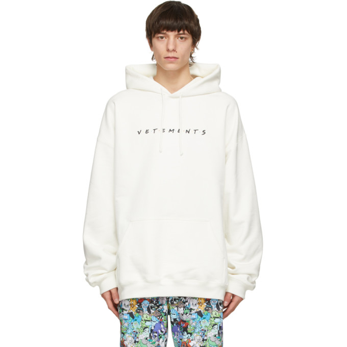 VETEMENTS White Friendly Logo Hoodie