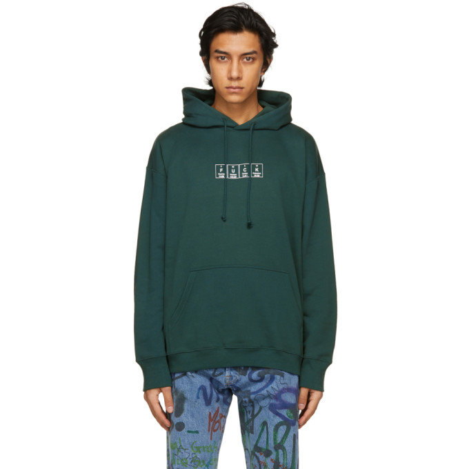 VETEMENTS Green Chemical Fuck Hoodie