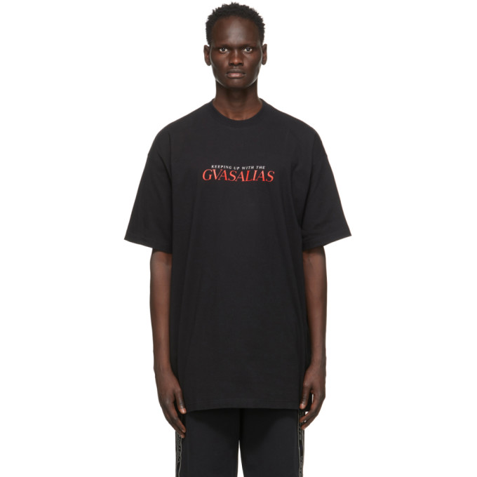 VETEMENTS Black Keeping Up With The Gvasalias T-Shirt