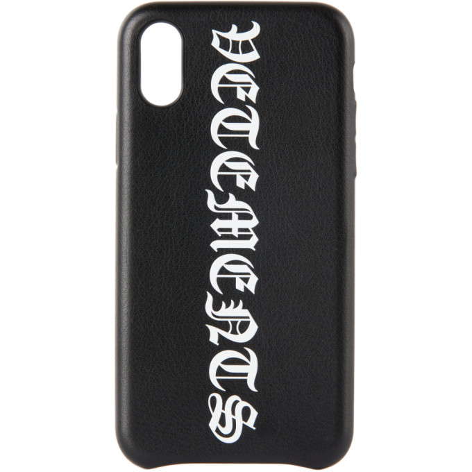 VETEMENTS Black Gothic Logo iPhone XS Max Case