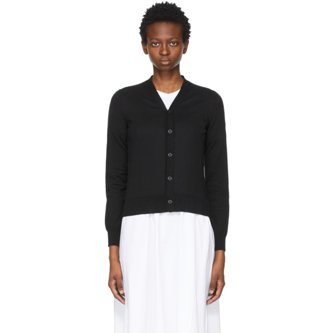 Comme Des Garçons Comme Des Garçons Black Jersey Cardigan In 1 Black