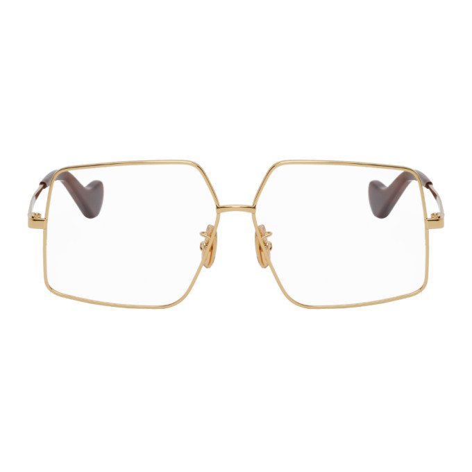 Loewe Gold and Tortoiseshell Pentagon Glasses