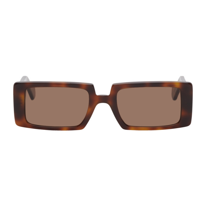 Loewe Tortoiseshell Logo Rectangular Sunglasses