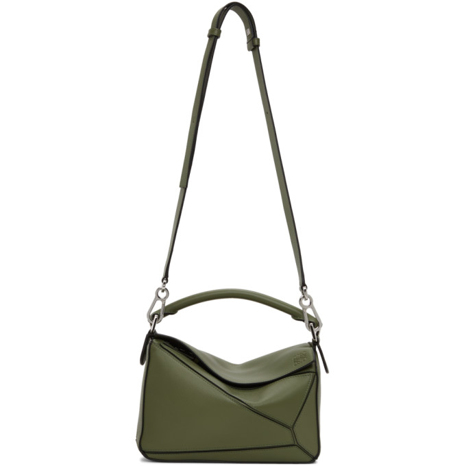 LOEWE GREEN SMALL PUZZLE BAG