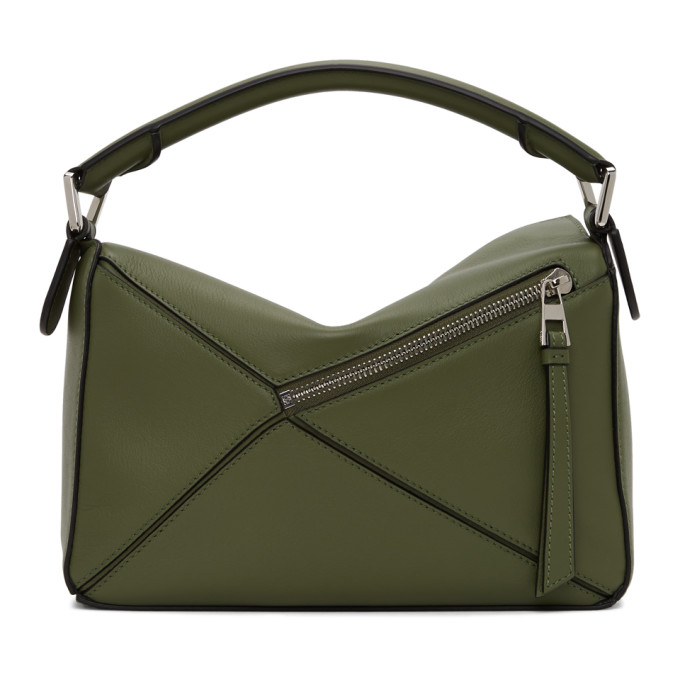 LOEWE GREEN SMALL PUZZLE BAG