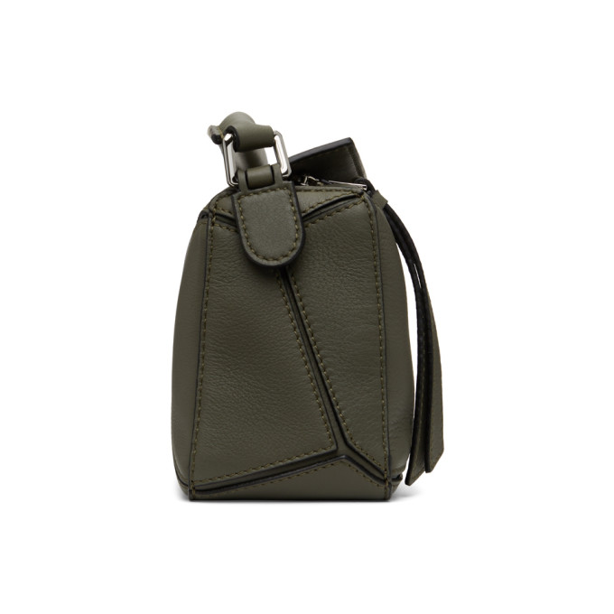 LOEWE KHAKI MINI PUZZLE BAG
