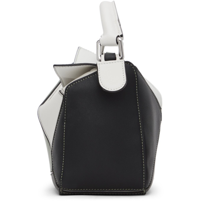 LOEWE WHITE & BLACK SMALL PUZZLE BAG