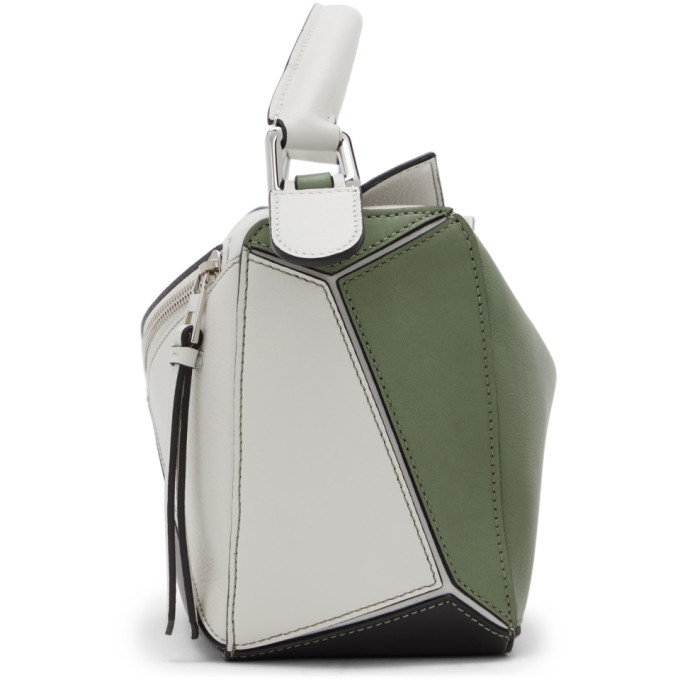 LOEWE WHITE & BLACK SMALL PUZZLE BAG