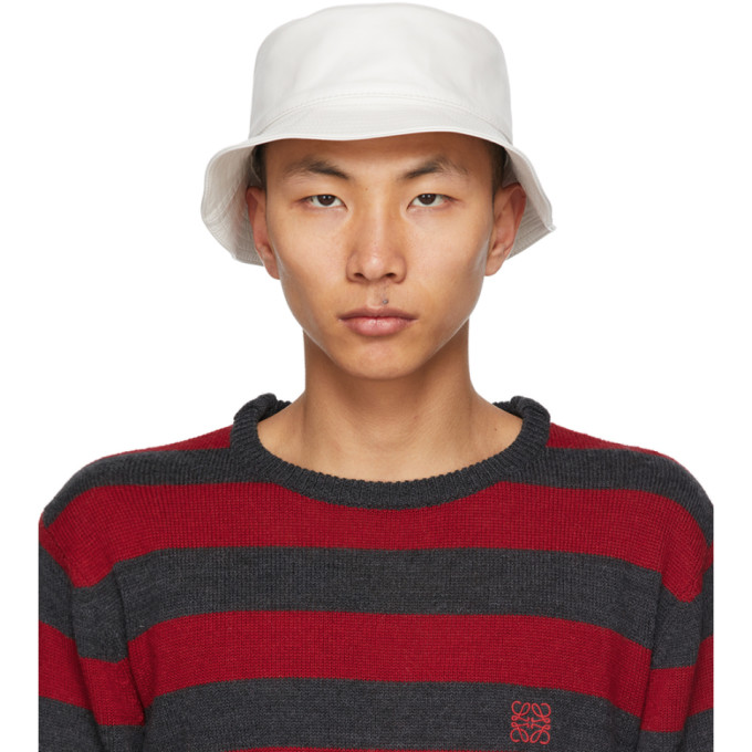 Loewe White Fisherman Bucket Hat