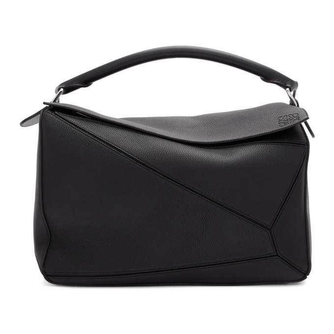 LOEWE BLACK LARGE PUZZLE BAG