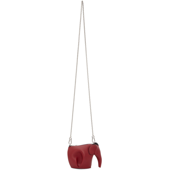 Loewe Red Mini Elephant Bag