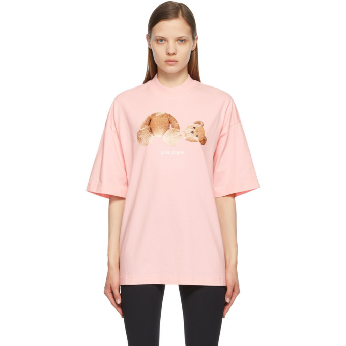 PALM ANGELS PINK BEAR T-SHIRT