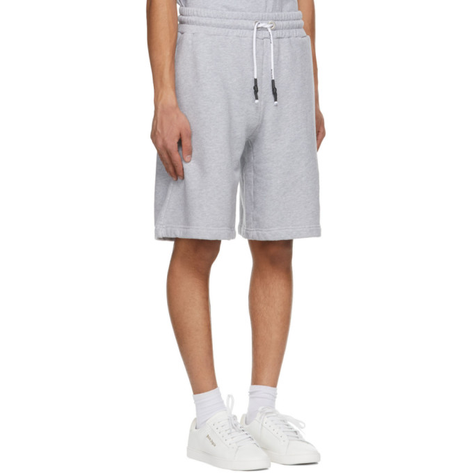 PALM ANGELS GREY PIRATE BEAR LOUNGE SHORTS