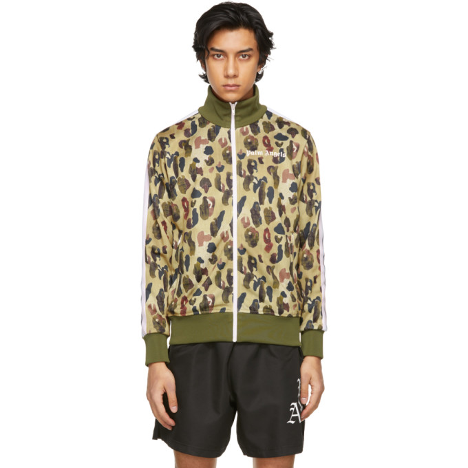 Palm Angels Khaki Camo Track Jacket