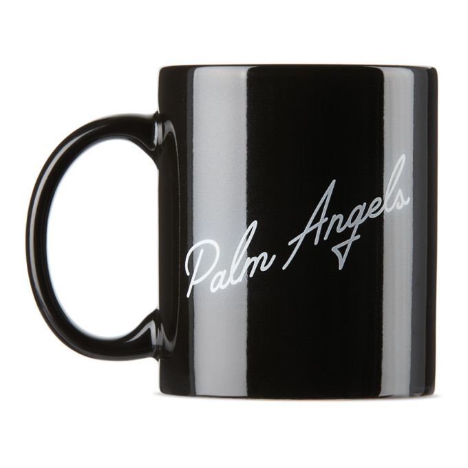 Palm Angels Black Ceramic Miami Logo Mug
