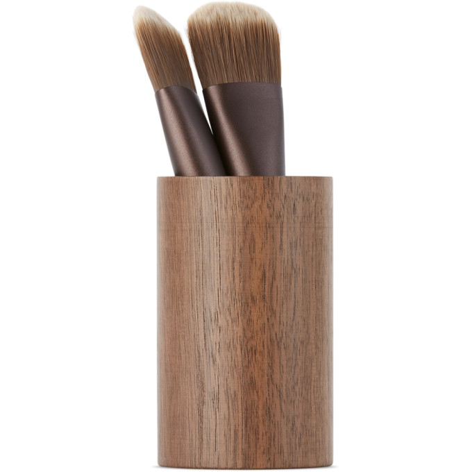 Shaquda Walnut Naderu Brush and Stand Set