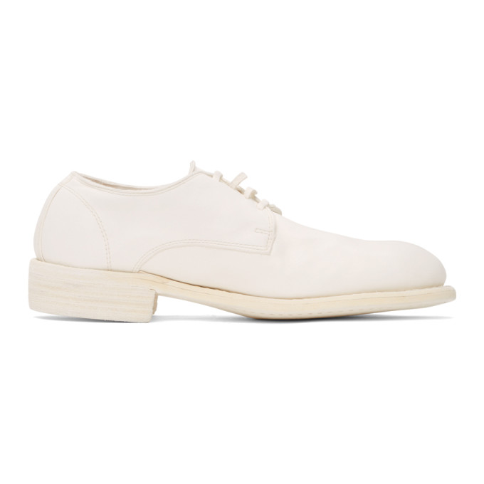 Guidi White Leather Derbys