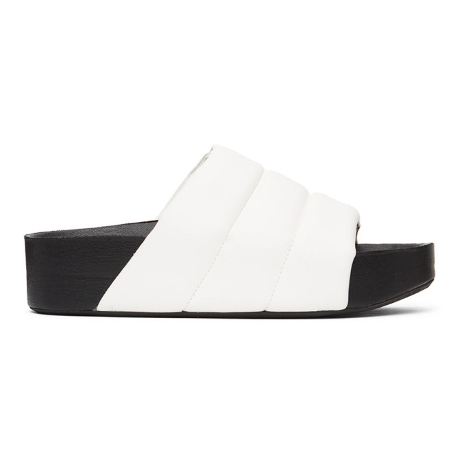 Simon Miller White Vegan Leather Dip Slides