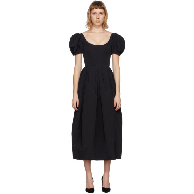 Brock Collection Black Salvina Flamed Dress