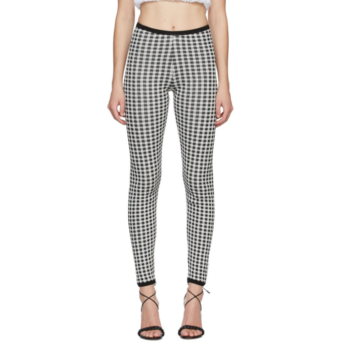 Brock Collection Black and White Gingham Maglia Leggings