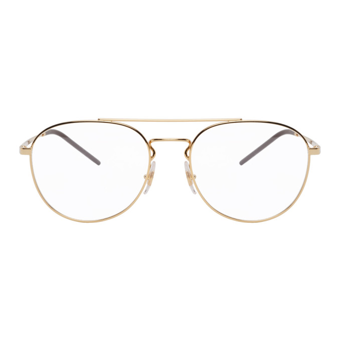 Ray-Ban Gold Aviator Glasses