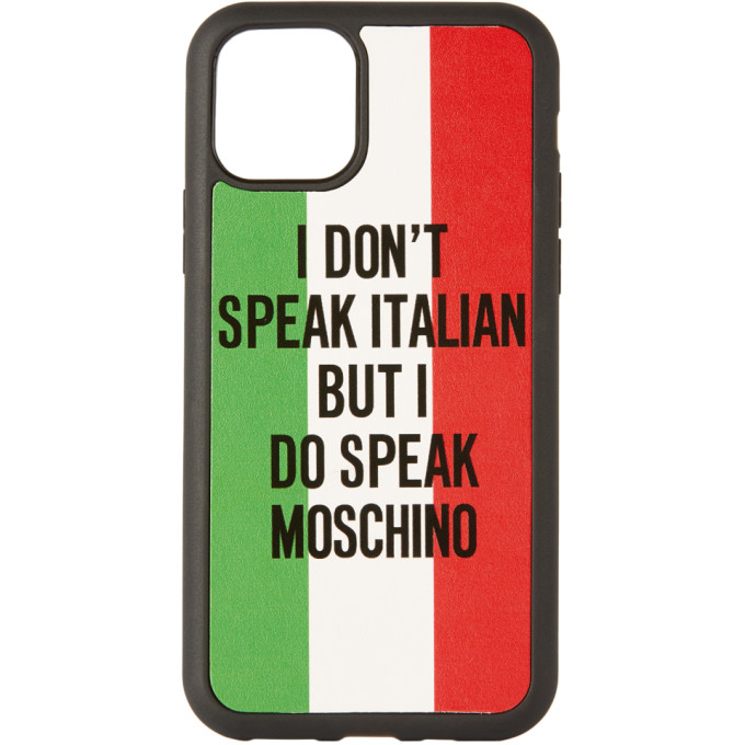 Moschino Black Italian Slogan iPhone 11 Pro Case